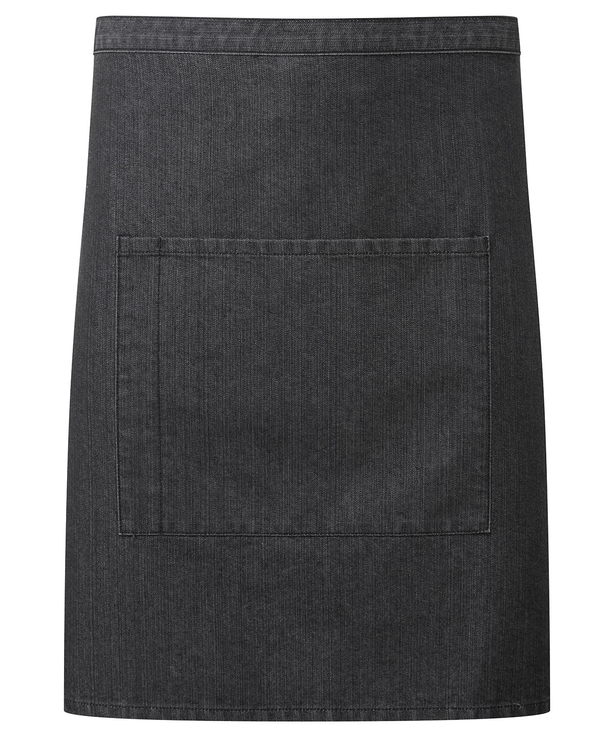 ‘Colours collection’ mid-length pocket apron — Black Denim
