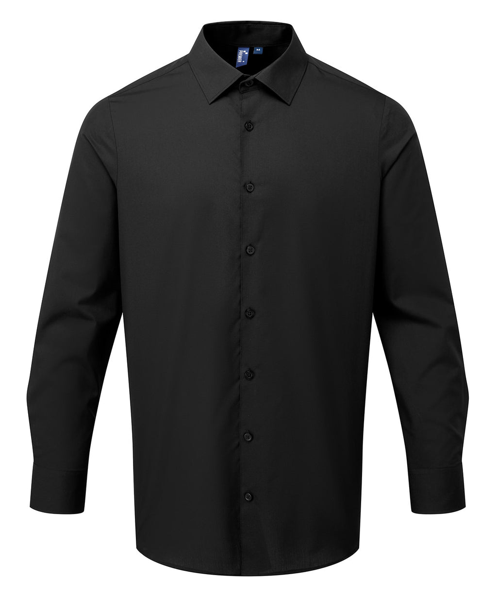 Long sleeve ‘Recyclight’ poplin shirt — Black