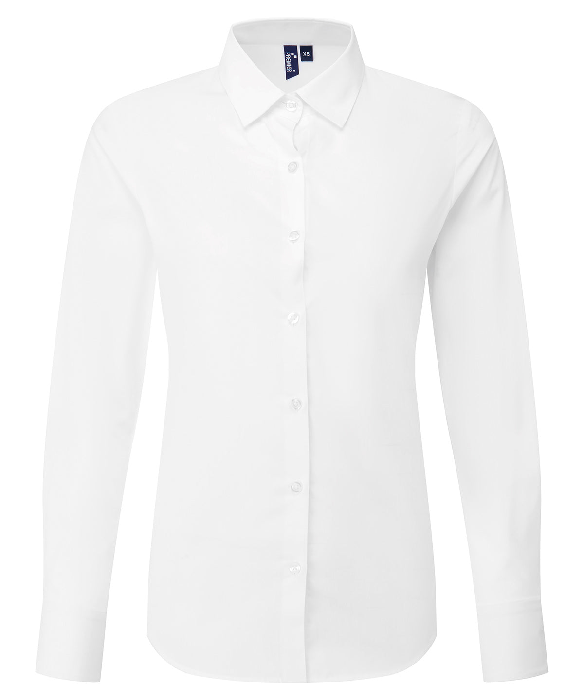 Women’s long sleeve ‘Recyclight’ poplin shirt — White