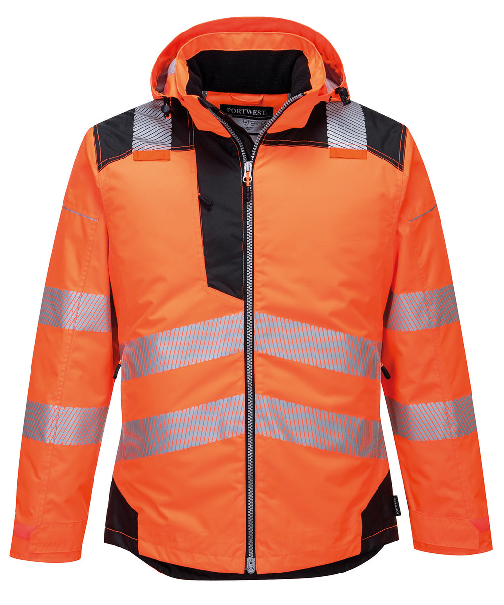 PW3 Hi-vis winter jacket (T400) — Orange/Black