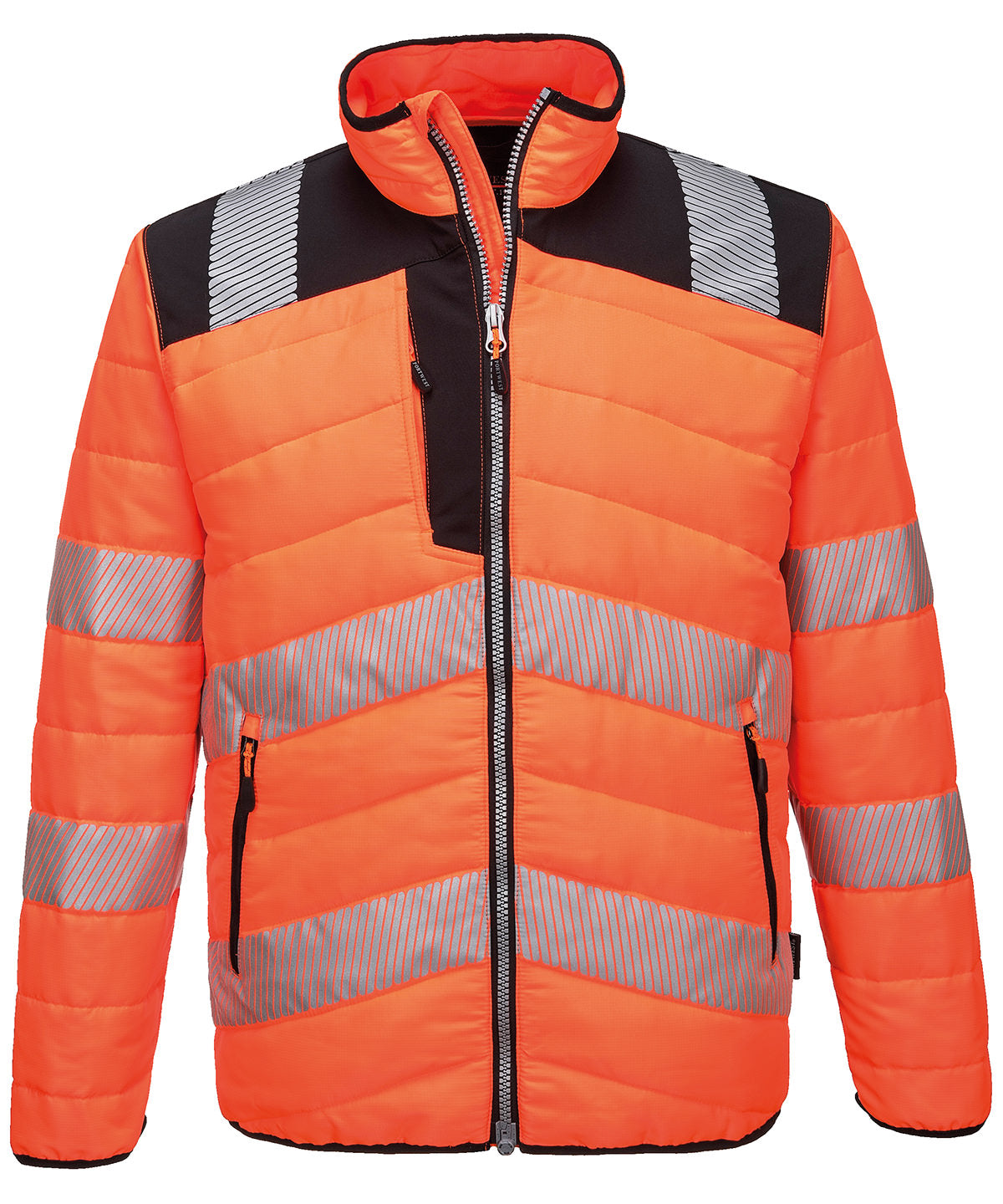 PW3 Hi-vis baffle jacket (PW371) — Orange/Black