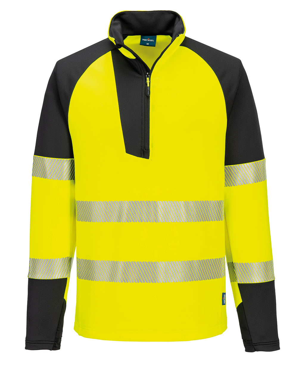 PW3 Hi-vis ¼-zip sweatshirt (T172) — lifestyle