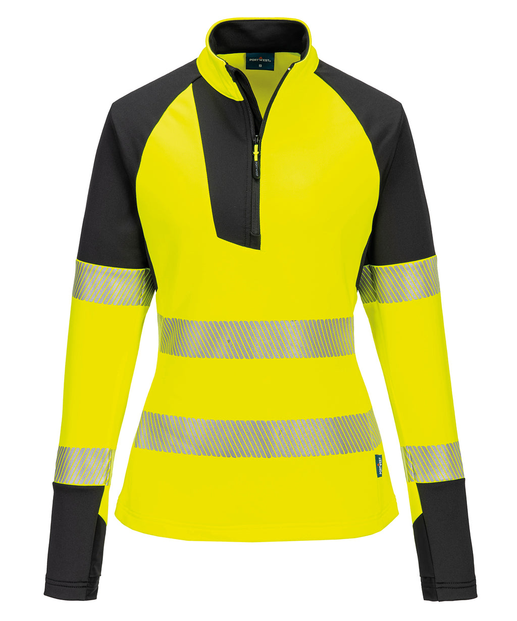 Women’s PW3 Hi-vis ¼-zip sweatshirt (T173) — lifestyle