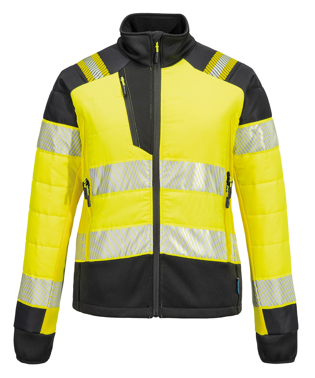Women’s PW3 Hi-vis hybrid baffle jacket (T171) — Yellow/Black