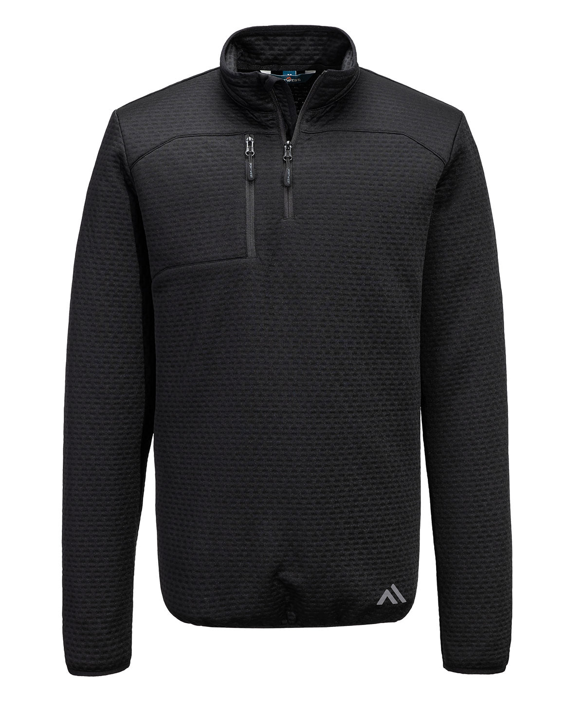 KX3 Sport textured ¼-zip sweatshirt (KX376) — Black