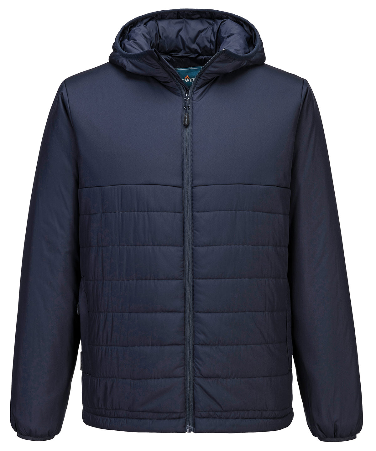 Professional hooded insulated baffle jacket (S608) — lifestyle