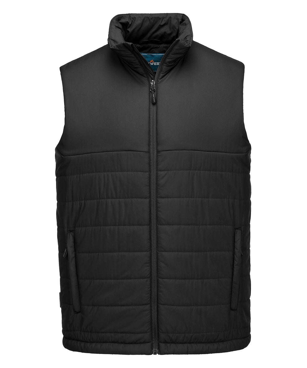 Professional insulated baffle gilet (S606) — Black