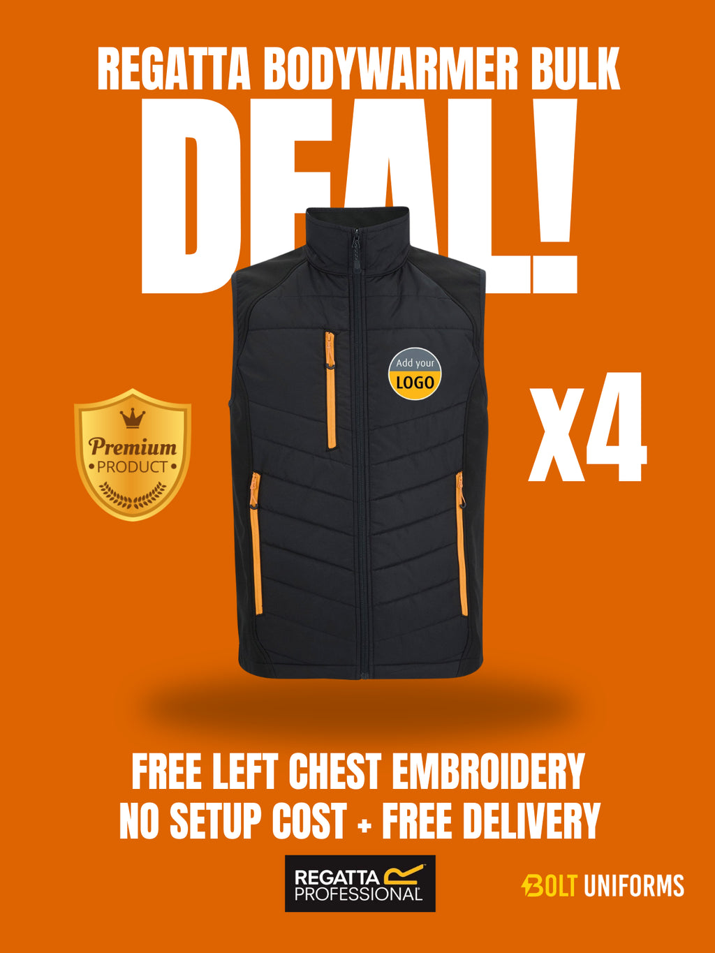 Regatta Pro Universal Body Warmer x 4 Pack Bundle