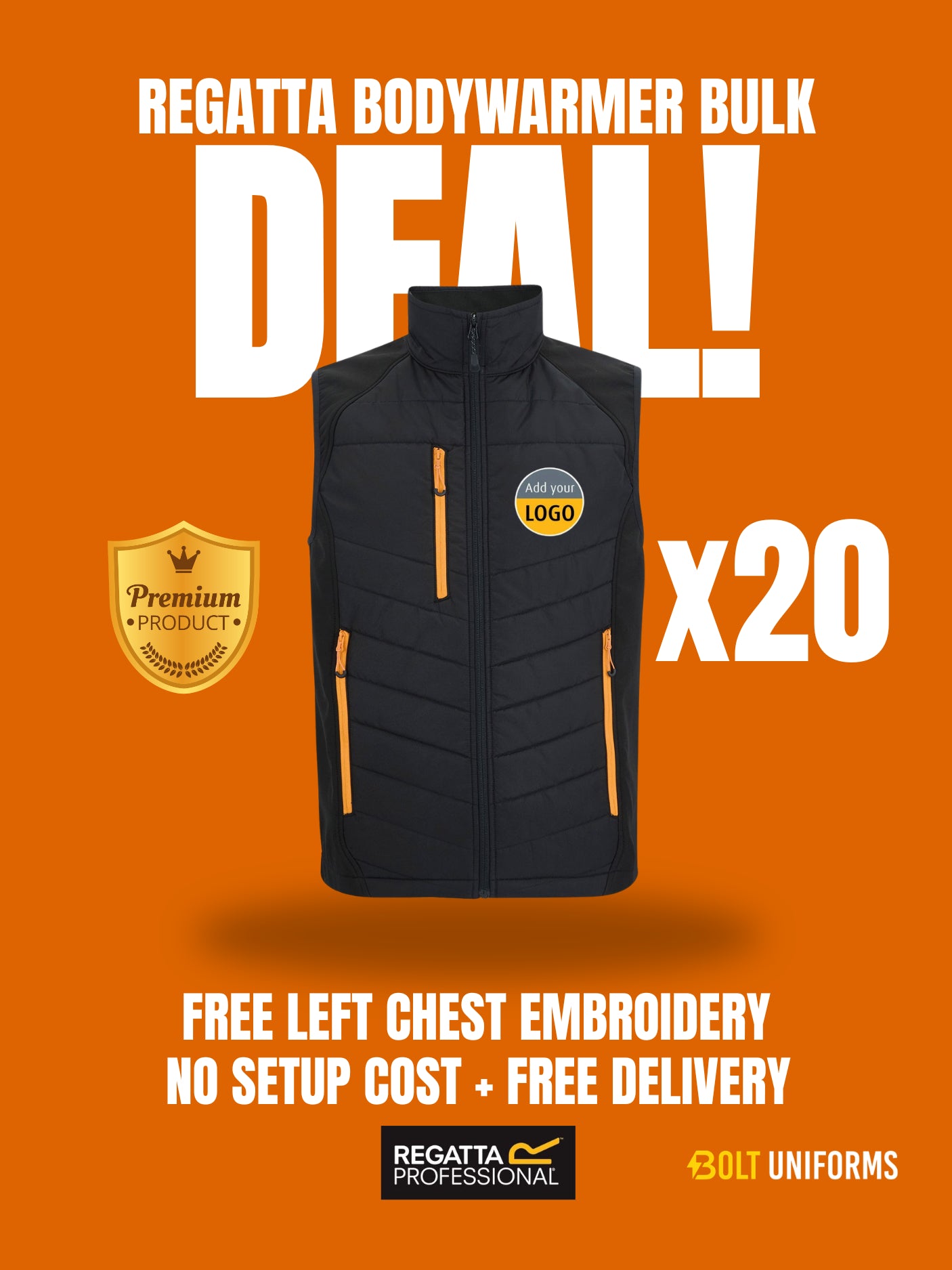 Regatta Pro Universal Body Warmer x 20 Pack Bundle