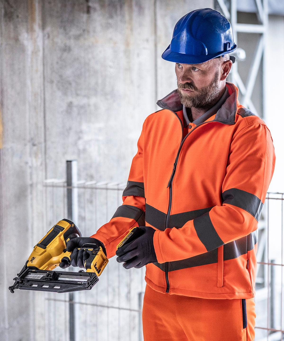 Regatta High Visibility Hi-vis Pro contract Ablaze 2-layer softshell lifestyle photograph
