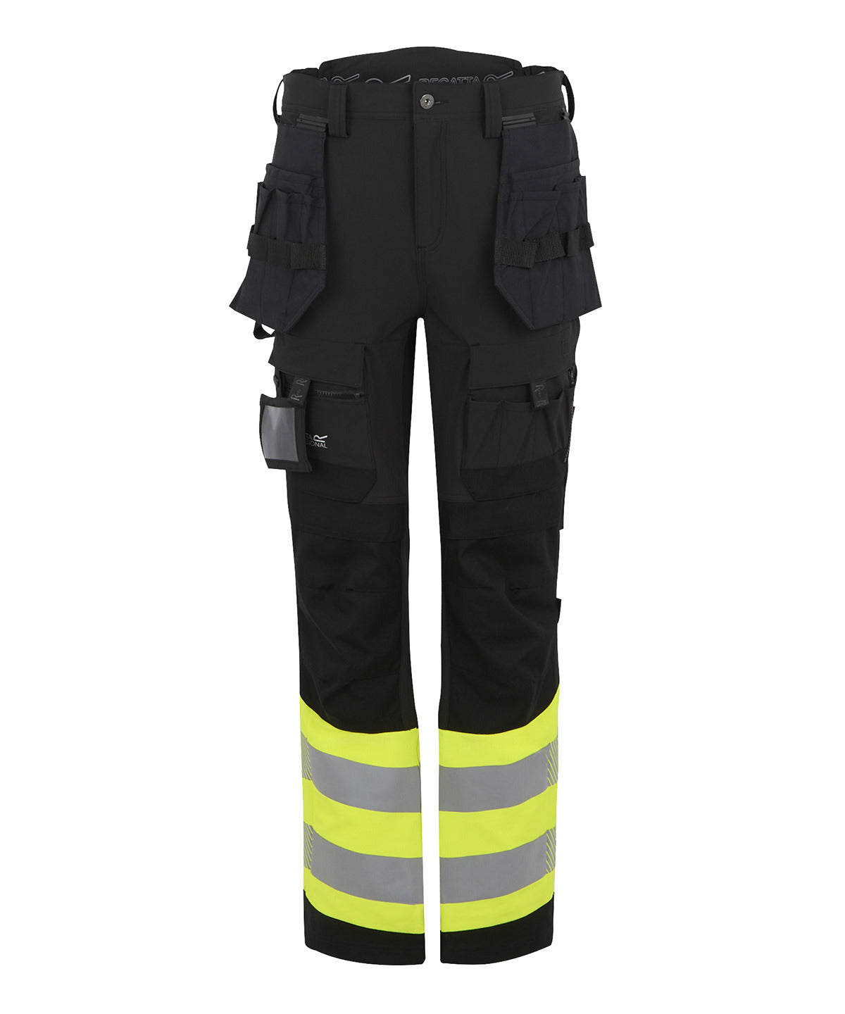 Hi-Vis X-Pro Stretch holster trousers (Class 1) — Black/Yellow
