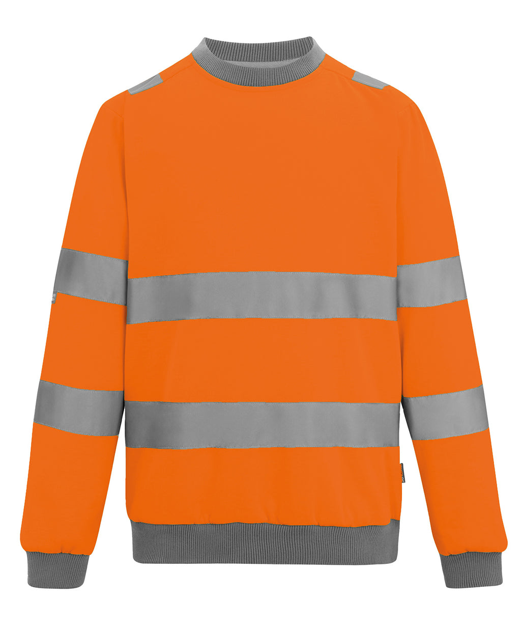 Hi-vis Pro contrast crew neck sweatshirt — Orange