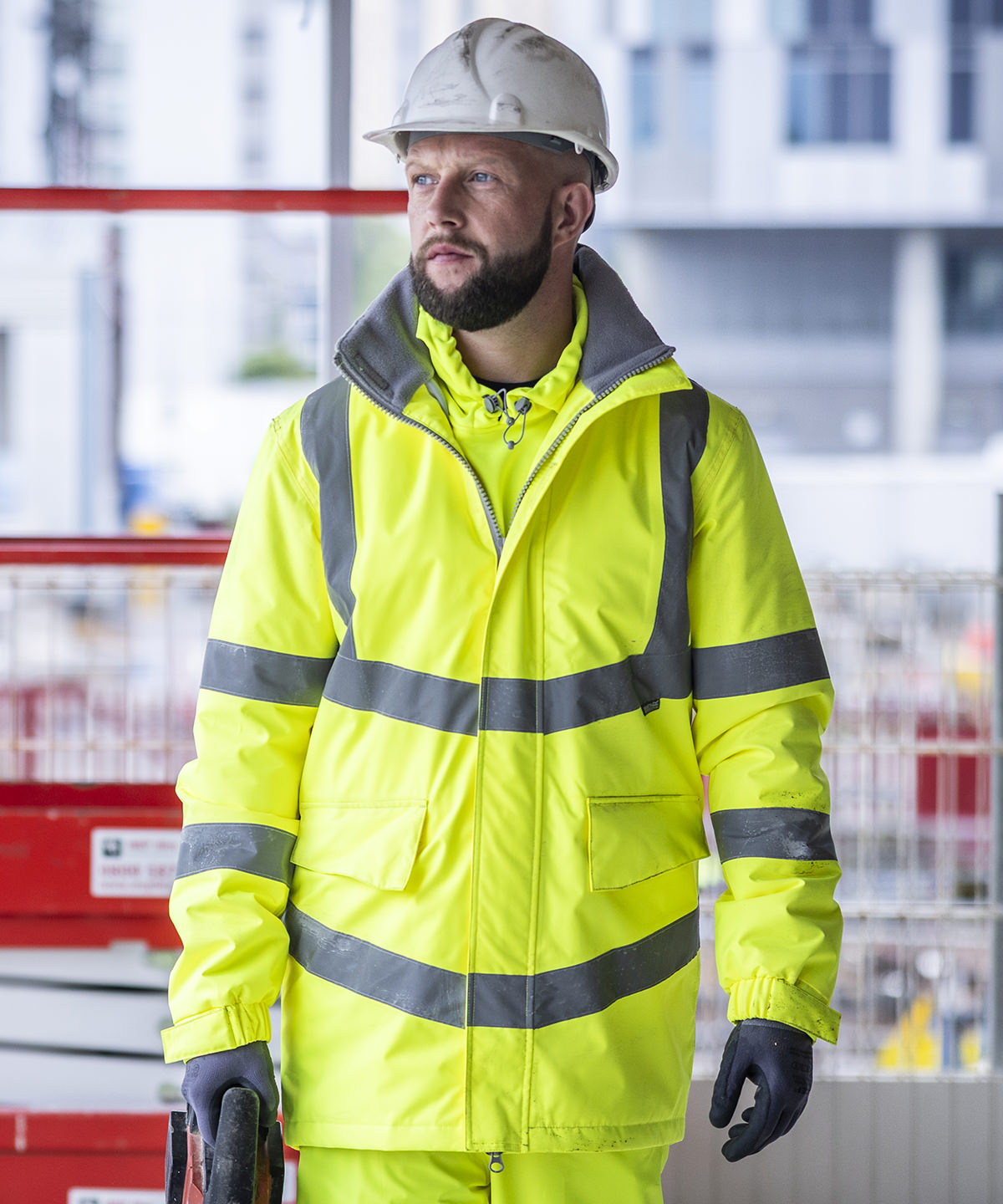 Hi-vis Pro contract Dover parka — lifestyle