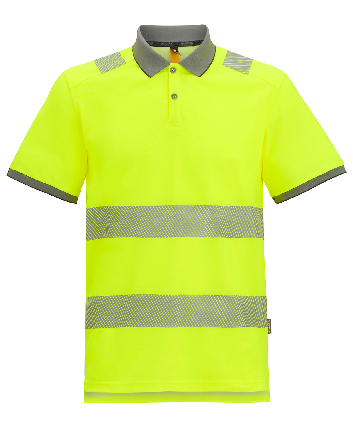 Hi-vis pro comfort polycotton polo — Black/Yellow