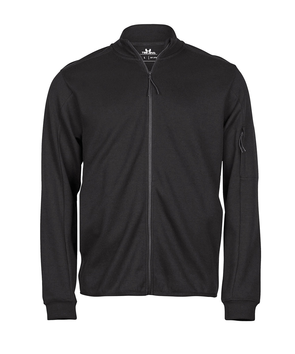 Athletic full-zip sweatshirt (5704) — Black