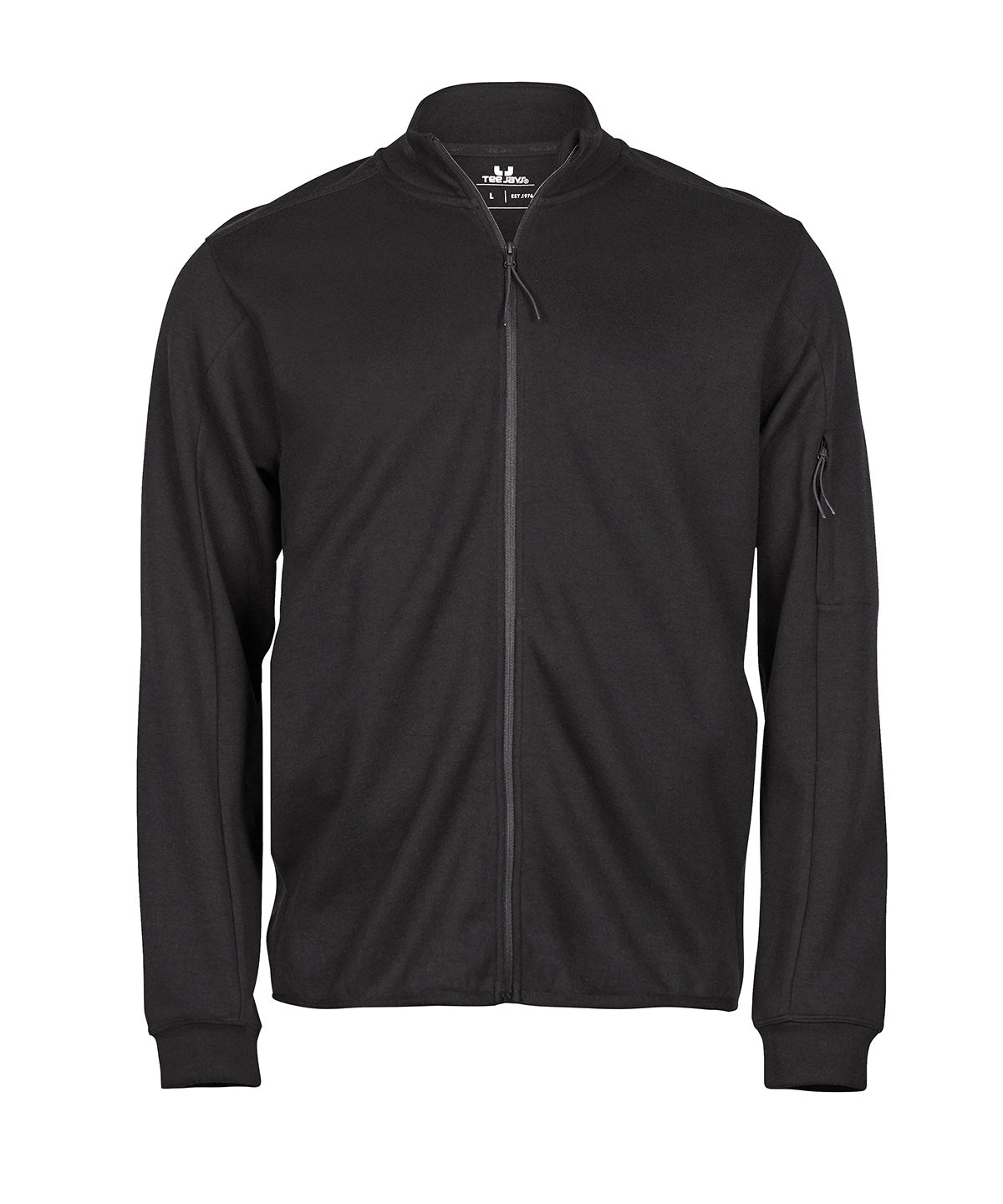 Athletic full-zip sweatshirt (5704) — Black