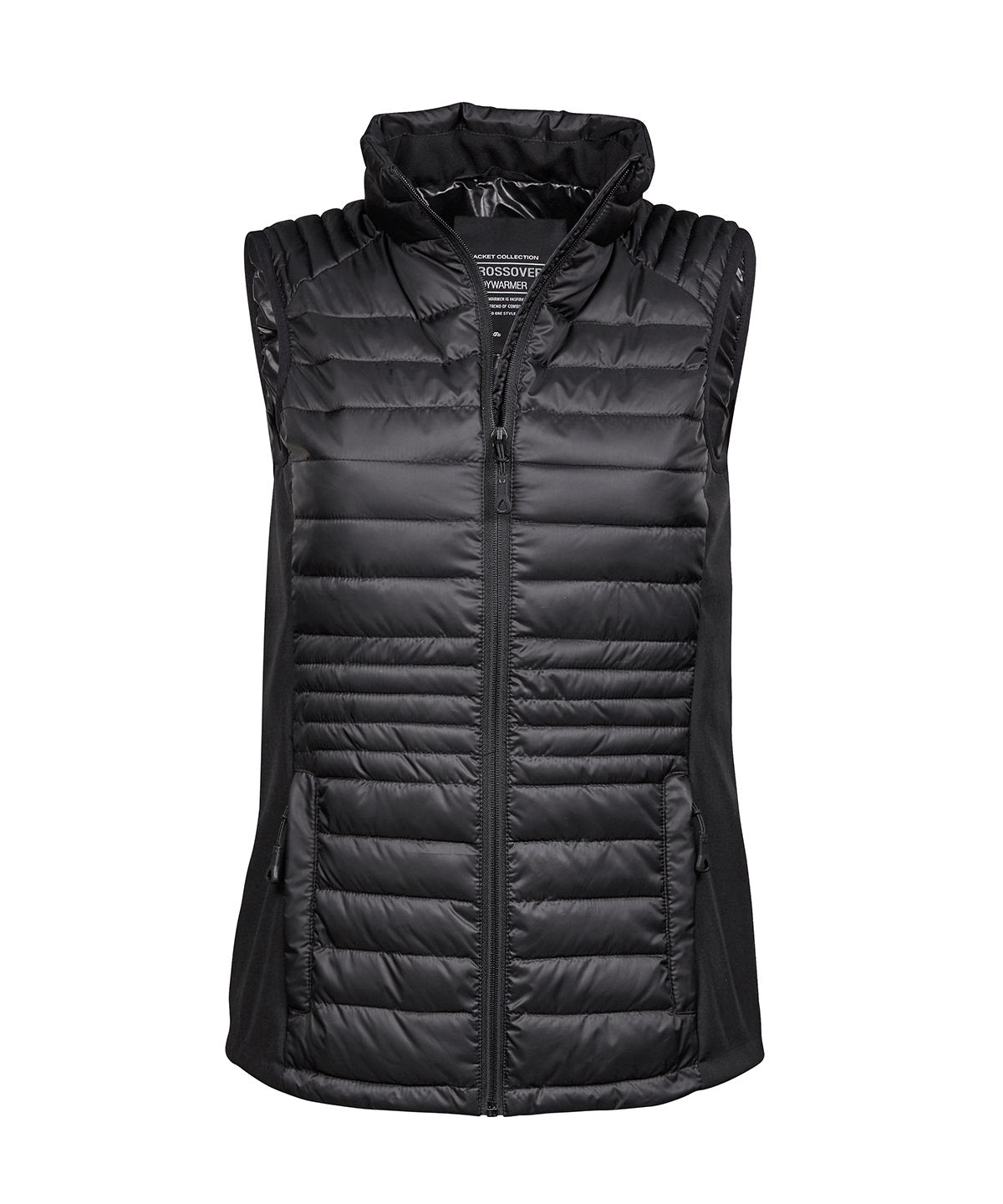 Women’s crossover bodywarmer (9625) — Black/Black/Black