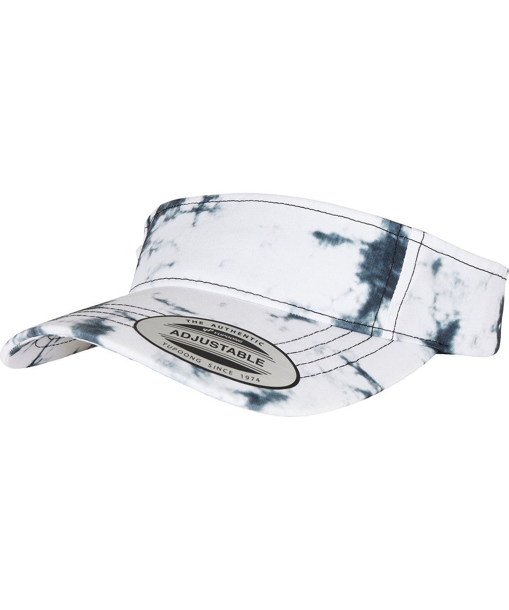 Batik dye curved visor cap — lifestyle