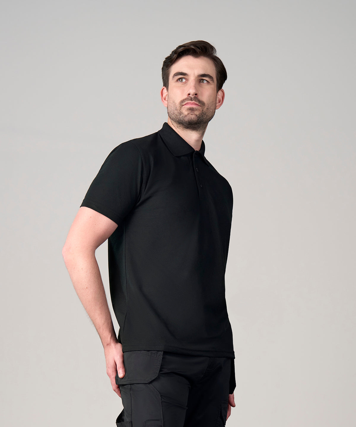 ProRTX RX105 pro polyester polo lifestyle photograph